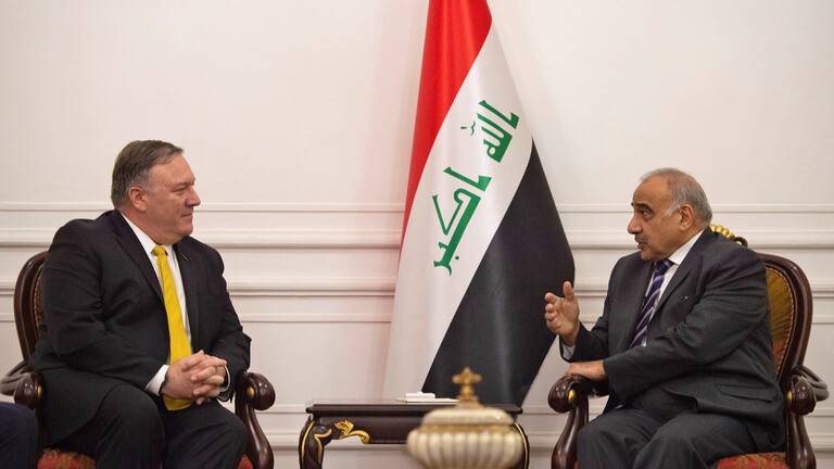رئيس الوزراء العراقي يتلقى اتصالا من بومبيو