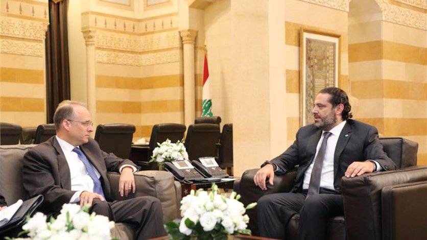 الحريري استقبل بيلنغسلي... وعرض للعلاقات المالية والاقتصادية