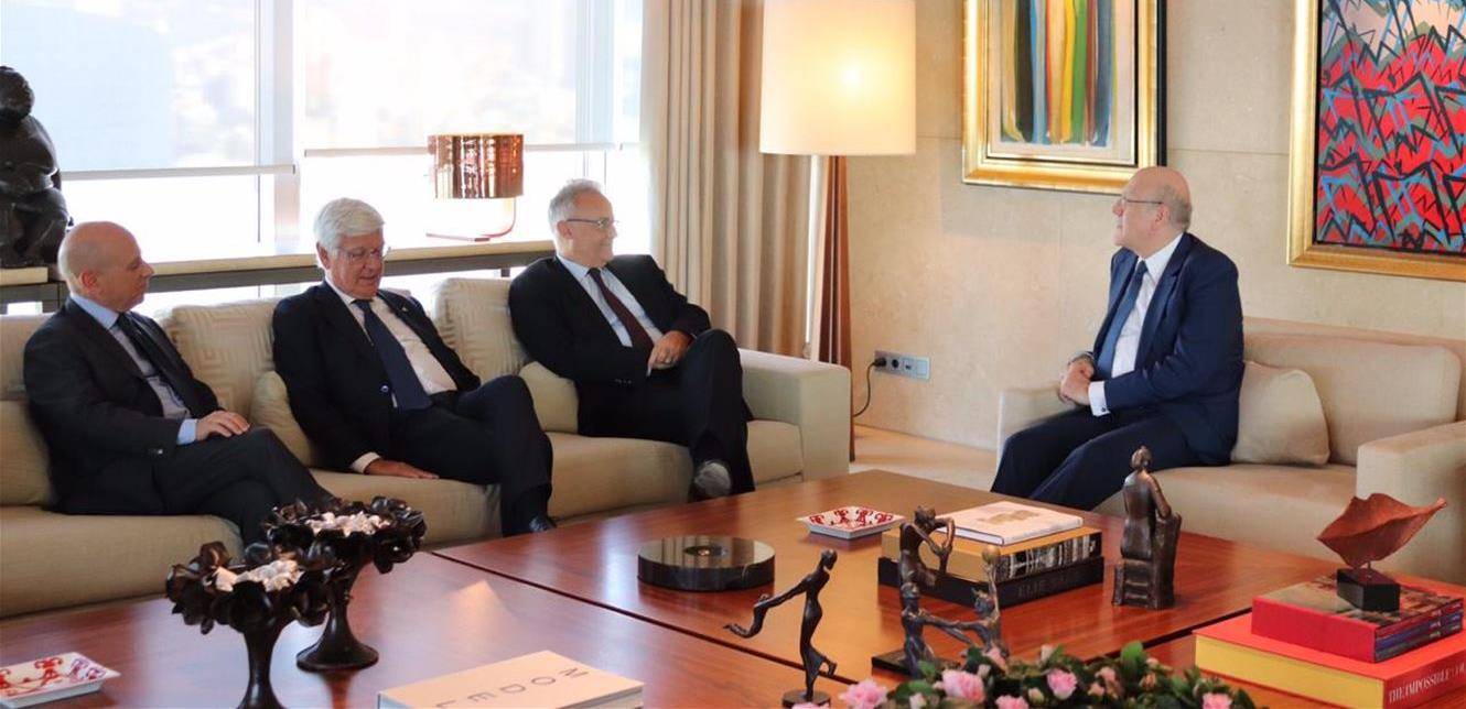 ميقاتي عرض مع وفد برلماني ايطالي جهود دعم لبنان