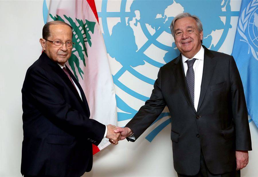 عون: لبنان متمسك بدور المنظمة الدولية في الجنوب