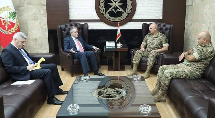قائد الجيش استقبل السفير السوري ووفدا أميركيا ووفدا من الجامعة الإسلامية