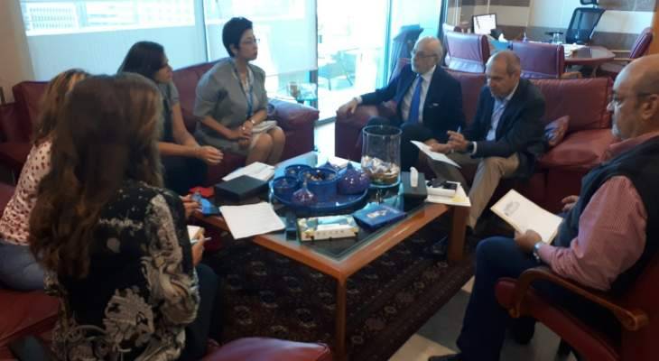 شهيّب بحث مع ممثلة اليونيسف ملف تسديد مستحقات الاساتذة المستعان بهم