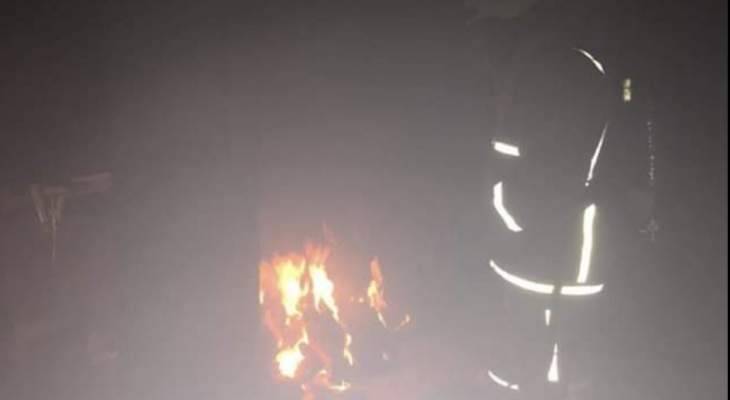الدفاع المدني انقذ عاملا واخمد حريقا داخل معمل للخياطة في برج البراجنة