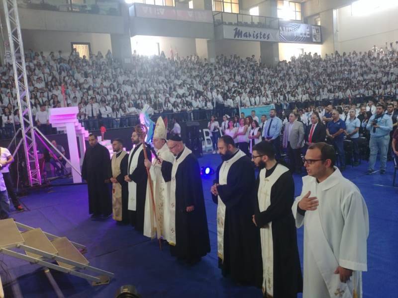 المطران عون في يوبيل أخويات طلائع العذراء في ديك المحد