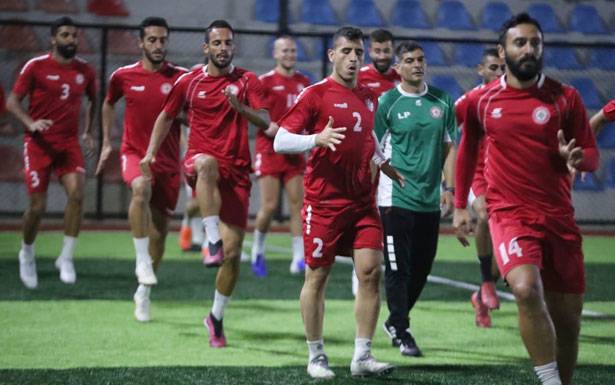 منتخب لبنان لكرة القدم يتأهب لمواجهة تركمانستان غداً