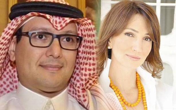 السفير السعودي البخاري والآنسة رولا تلج الشهيرة