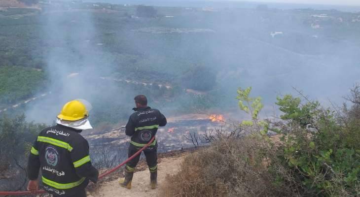 حريق هائل بين الخراب والمطرية والدفاع المدني يعمل على اخماده