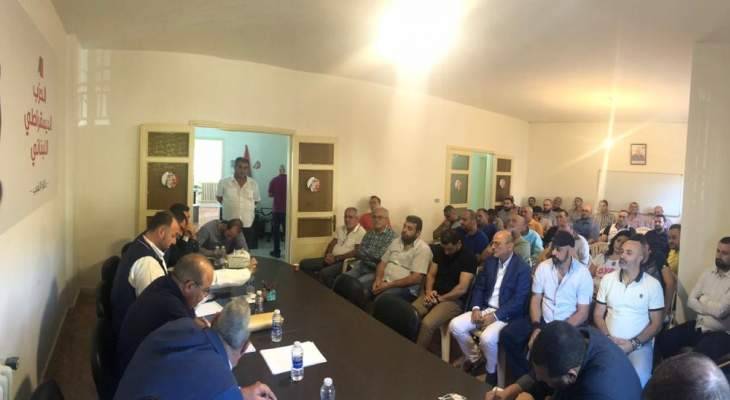 وليد بركات ترأس خلوة حزبية بحث خلالها شؤون الحزب وعمل الدوائر