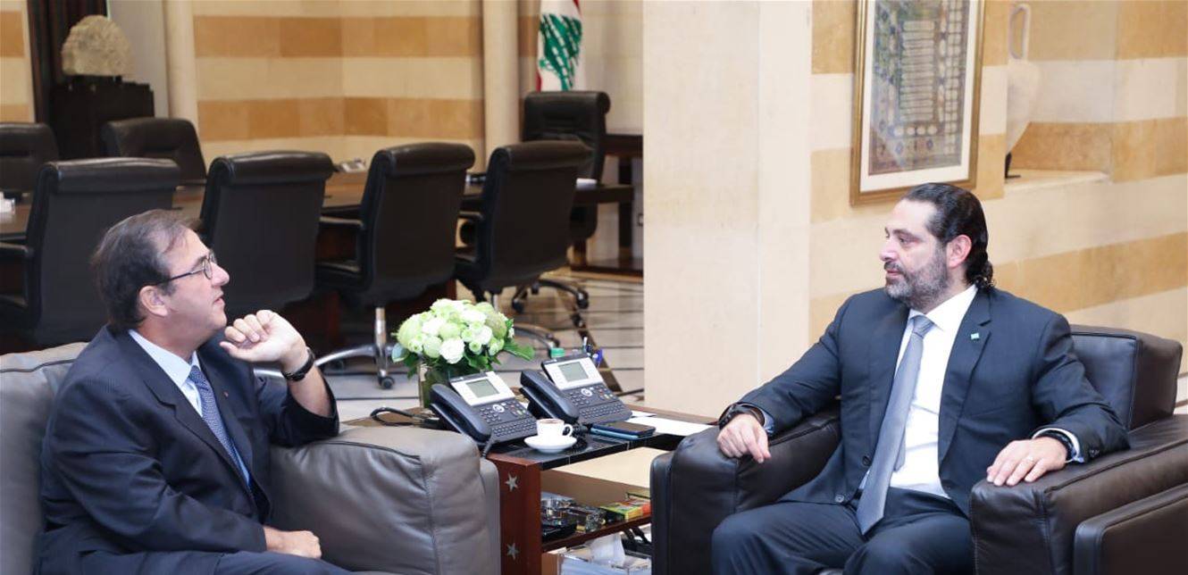 الحريري استقبل في السراي السفيرين الفرنسي والكويتي