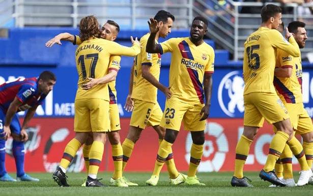 البطولات الأوروبية المحلية في كرة القدم :

فوز برشلونة (3-0) وتعادل بايرن ميونيخ (2-2)
