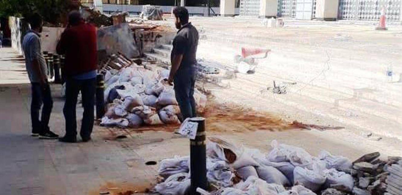 حملة تنظيف وترميم في محيط مصرف لبنان