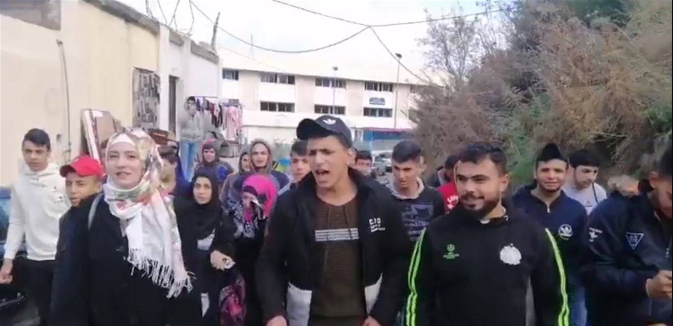 اعتصام لمجموعة من طلاب معهد حلبا المهني