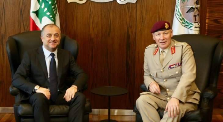 بو صعب التقى لوريمر وتبلغ منه استعداد بريطانيا لمواصلة دعمها للجيش