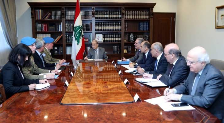 الرئيس عون عرض مع قائد اليونيفيل للتطورات المتعلقة بالوضع على الحدود الجنوبية
