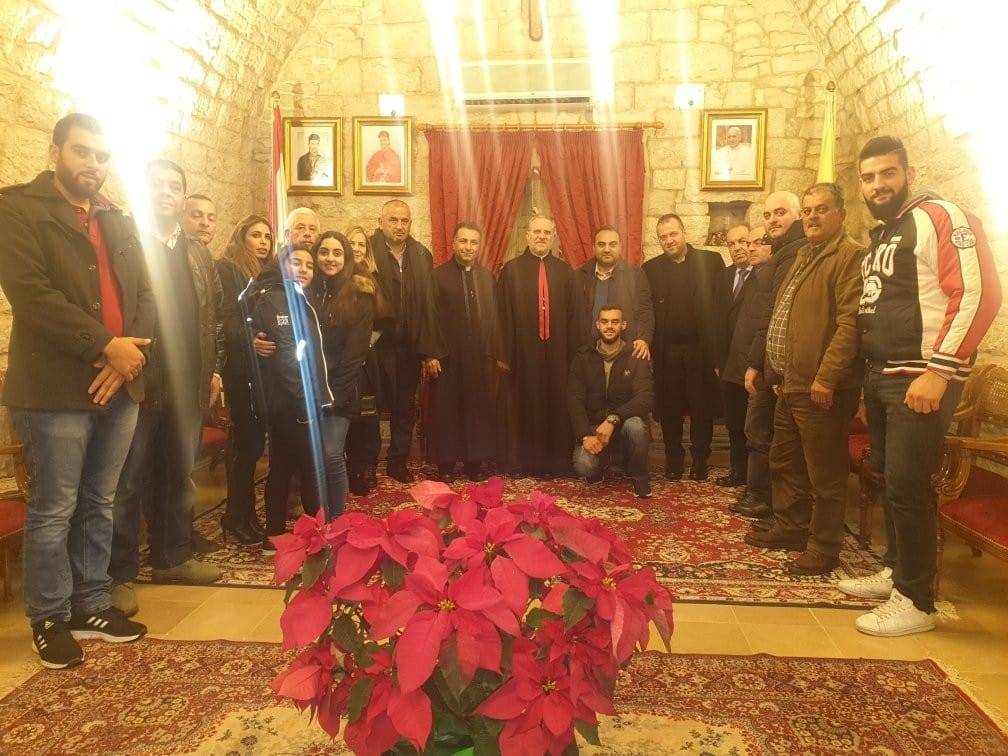 وفد من المجدل يهنىء المطران ميشال عون بِعيدي الميلاد ورأس السنة