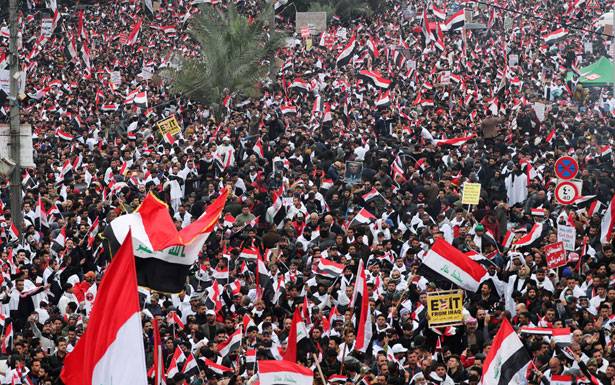 تظاهرات حاشدة في بغداد طالبت بانسحاب القوات الأميركيّة