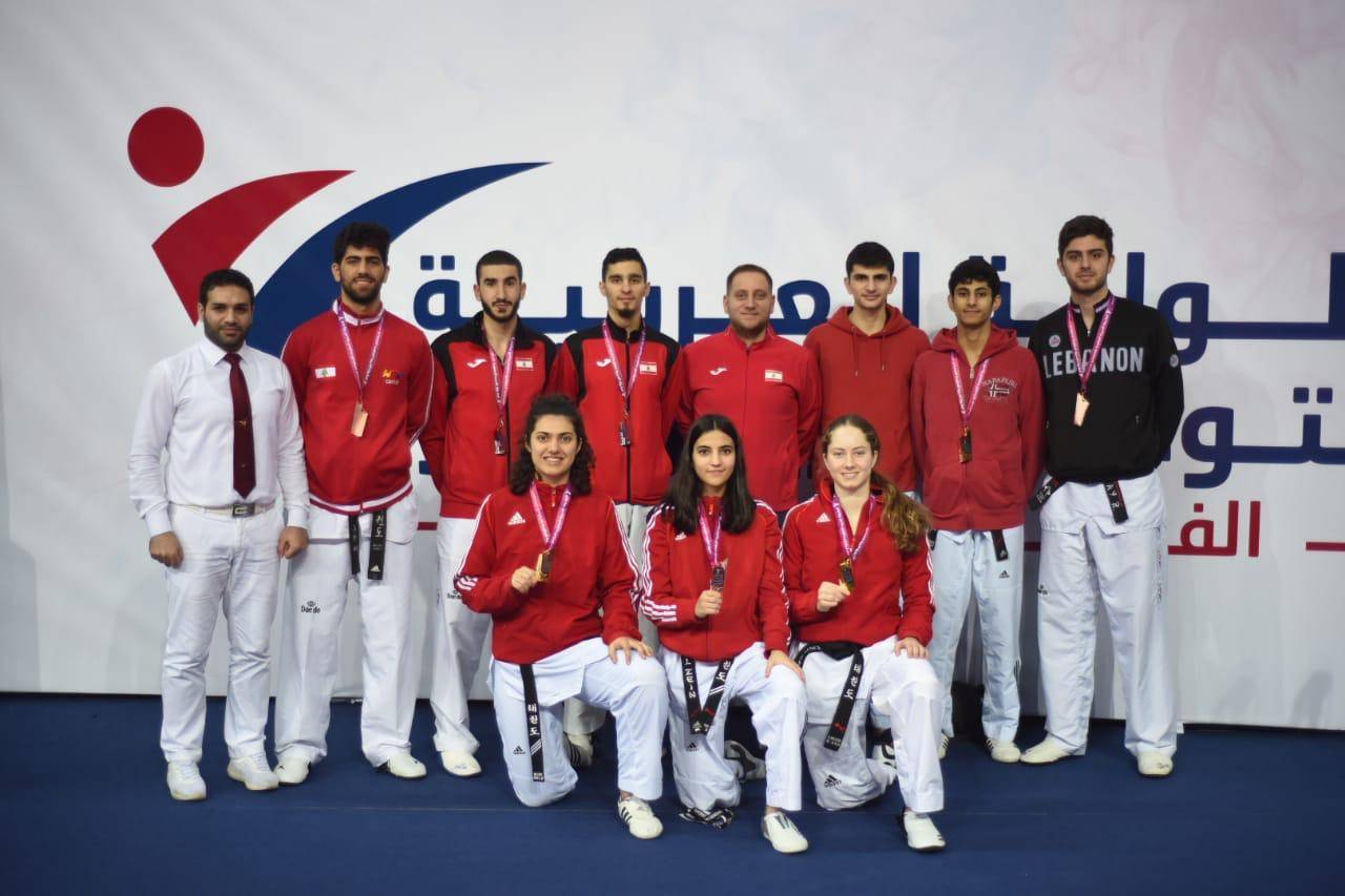 بطولة العرب بالتايكواندو في امارة الفجيرة
8 ميداليات للبنان منها 3 ذهبيات لليتيسيا عون وعلي الحسيني وورد سلمان