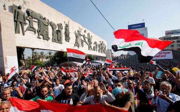 احتجاجات في بغداد رفضاً للحكومة الجديدة