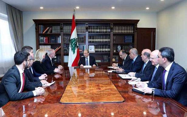 وفد فرنسي فـي بعبدا :مُستعدّون لــكـــلّ مُساعدة
