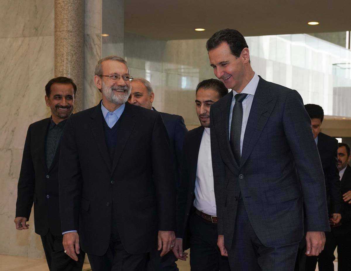 الأسد ولاريجاني يبحثان الوضع في إدلب