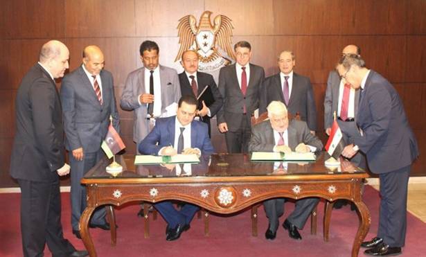 سوريا وليبيا توقعان مُذكرة تفاهم بشأن إعادة افتتاح مقرّات البعثات الديبلوماسيّة وتــنسيق مواقـــف البــلــديــن فــي المحافــل الــدولــيّة