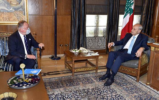 بري عرض الأوضاع مع 4سفراء وعمل القوات الدوليّة مع دل كول