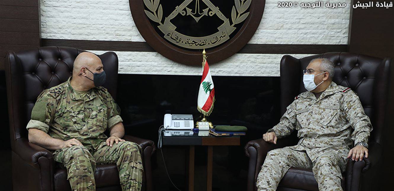 قائد الجيش إستقبل الملحق العسكري السعودي في لبنان