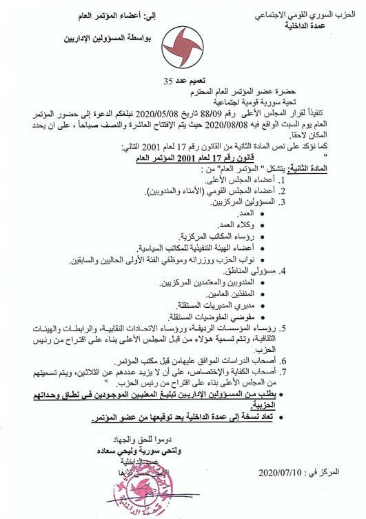 إنـعقاد المؤتـمر العام للحزب القومـي بــيـن مُؤيّـديـه ومُعارضيه !!
