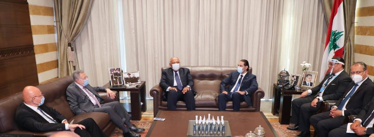 وزير الخارجية المصري بضيافة الحريري