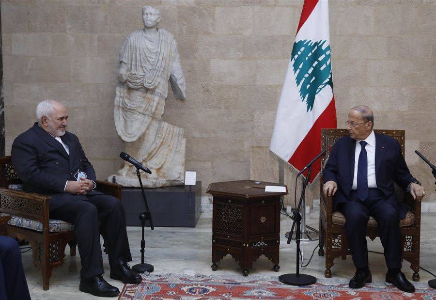 ظريف من بعبدا: لجهد دولي يدعم لبنان
