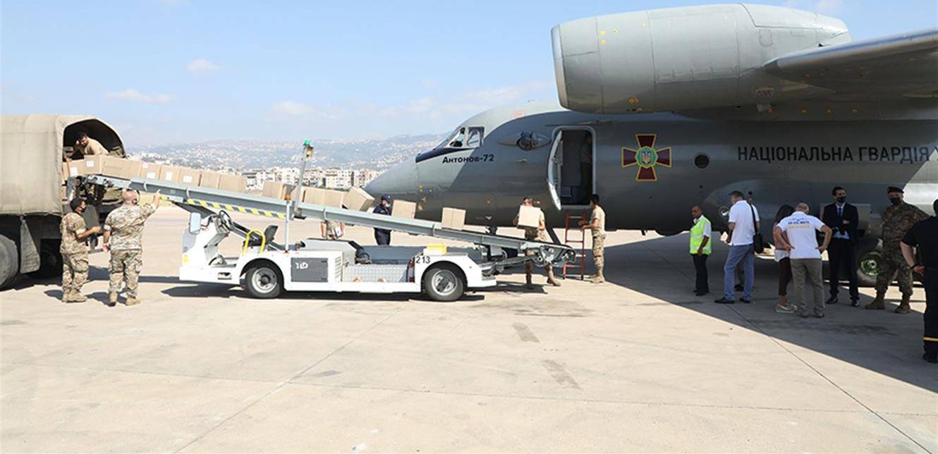 الجيش: طائرة مساعدات أوكرانية و 31 صهريج مازوت من العراق