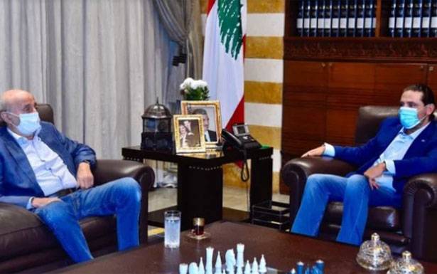 الحريري عرض مع جنبلاط الاوضاع