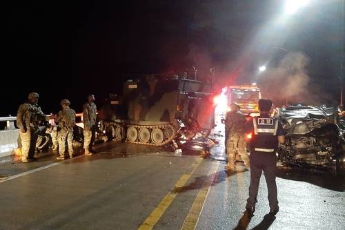 كوريا الجنوبية.. 4 قتلى في حادث تصادم بين سيارة ودبابة أمريكية