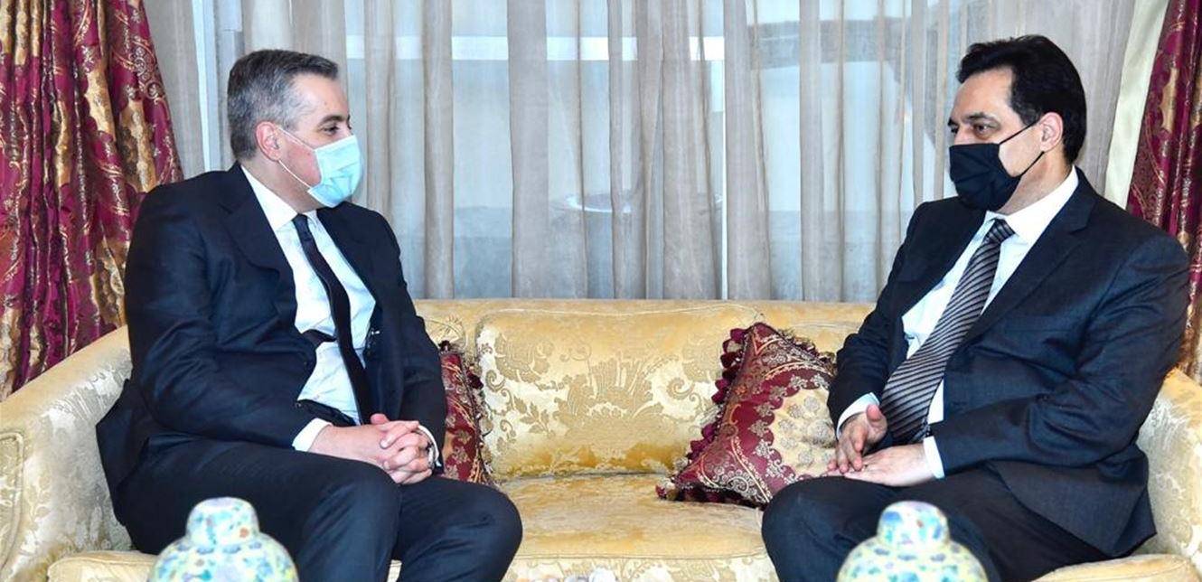 دياب استقبل أديب: للإسراع بتشكيل الحكومة الجديدة واستكمال الاصلاحات