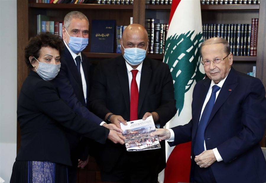 عون يتسلّم تقريراً عن إنفجار المرفأ