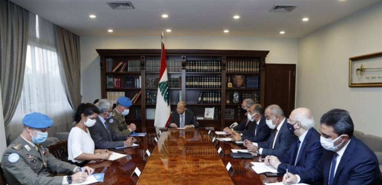 عون بحث مع قائد اليونيفيل الوضع جنوبا بعد التمديد للقوات الدولية