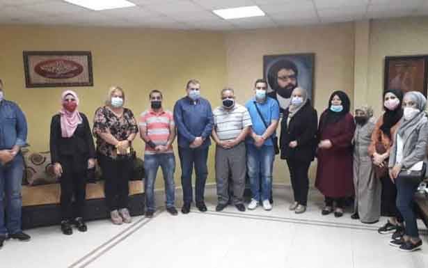 مسؤول في حزب الله في صيدا بحث مع وفد فلسطيني حق العمل