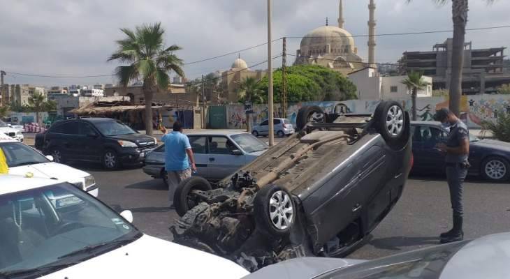 حادث سير مروع على كورنيش صيدا البحري