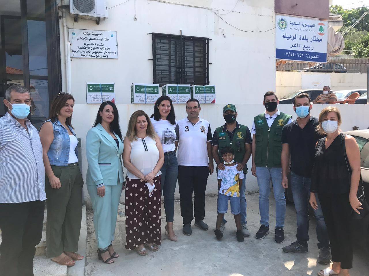 مساعدات غذائية سعودية لجمعية مار أنطونيوس الخيرية في الرميلة
