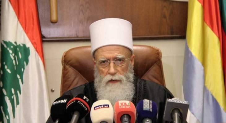 حسن يدعو أبناء جبل العرب لليقظة وعدم الإنجرار الى الفتنة