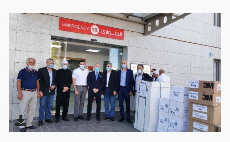 روتاري عاليه يدعم مستشفى الإيمان من خلال هبة طبية