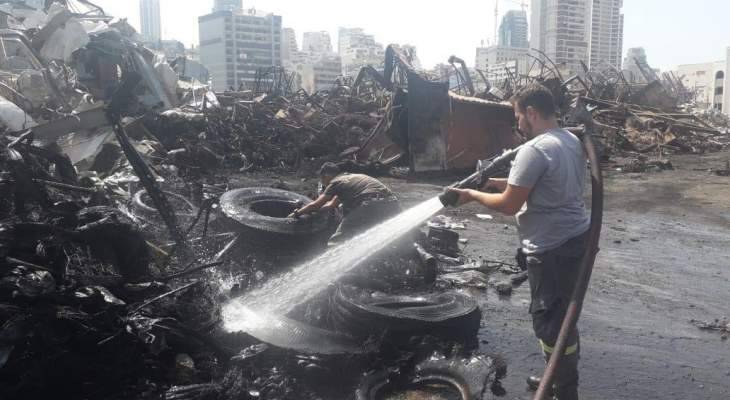 الدفاع المدني: نواصل تنفيذ المهام الموكلة إلينا في مرفأ بيروت
