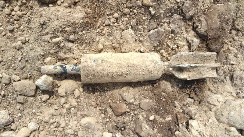 العثور على قذيفة غير منفجرة من مخلفات العدو في كفرصير