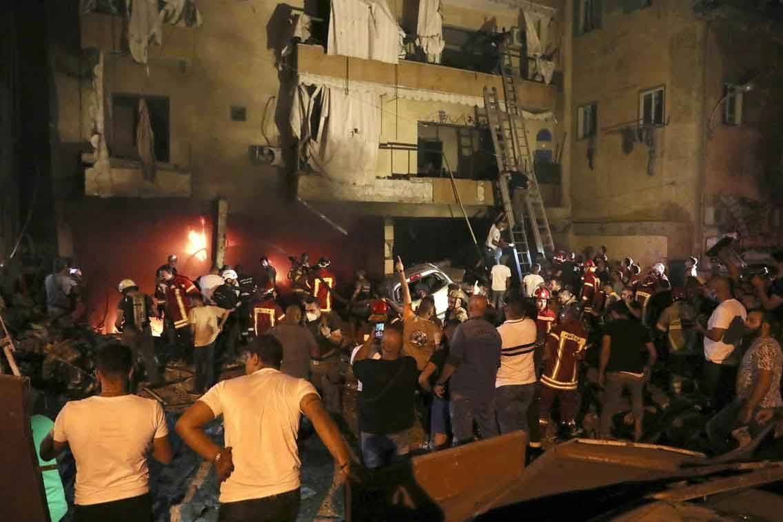 انفجار خزان مازوت في الطريق الجديدة :سقوط 4 ضحايا وعشرات الجرحى