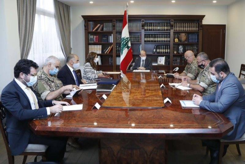 عون ترأس اجتماعا للوفد اللبناني المفاوض