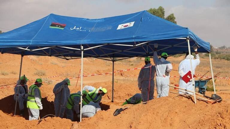 الإعلان عن اكتشاف 3 مقابر جماعية بمدينة ترهونة الليبية