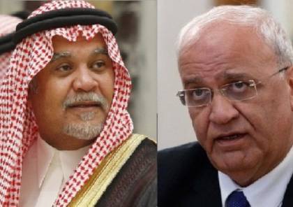وكالة فلسطينية تكشف تفاصيل رسالة بندر بن سلطان إلى صائب عريقات