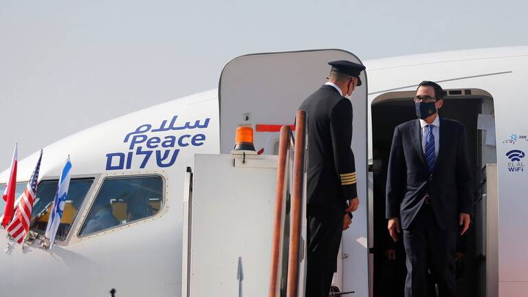 وزير الخزانة الأمريكي من البحرين: نتطلع لمزيد من الرحلات بين تل أبيب والمنامة