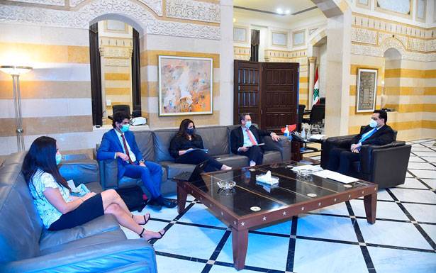 ديــــاب عرض مع وفد من الــبــنــك الدولــــي المشاريع المموّلـــة مـــنــــه واستقبل زواراً