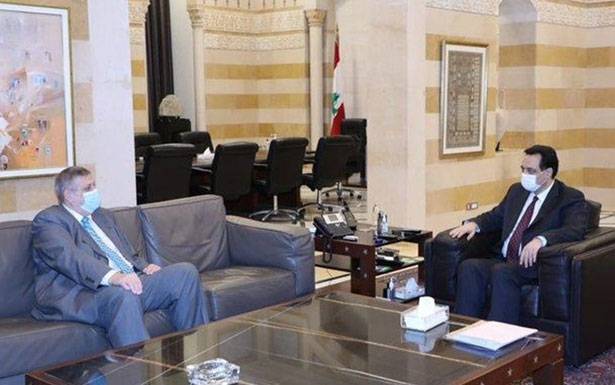 ترأس اجتماعا للمحافظين بحث في اجراءات الاقفال العام دياب عرض مع كوبيتش ملف ترسيم الحدود